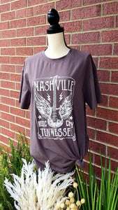 Nashville Music City Gray T Shirt