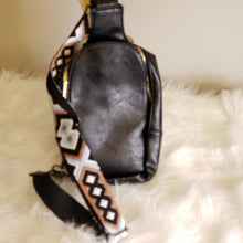 Load image into Gallery viewer, Vegan Soft Leather Weekend Sling Bag with Guitar Strap
