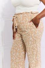 Load image into Gallery viewer, Heimish Right Angle Full Size Geometric Printed Pants in Tan
